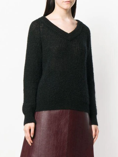 Shop Roberto Collina V Neck Knitted Sweater - Black