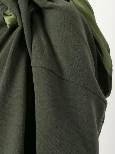 Shop Y/project Scarf Detail Sweatshirt In Green
