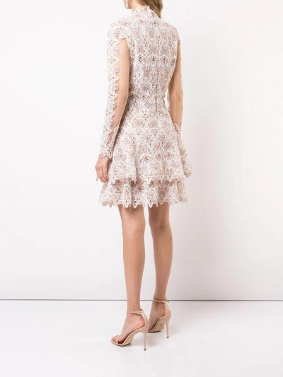 Shop Jonathan Simkhai Lace Cut-out Ruffled Dress - White