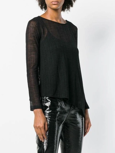 asymmetric fine knit top