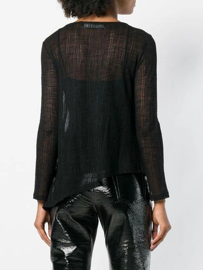 asymmetric fine knit top