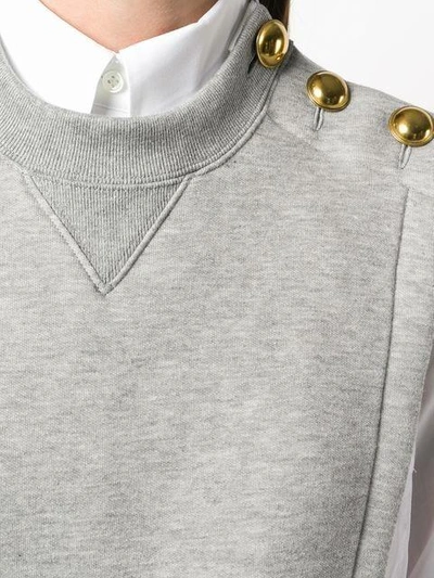 Shop Sacai Under Shirt Sweater In Grey