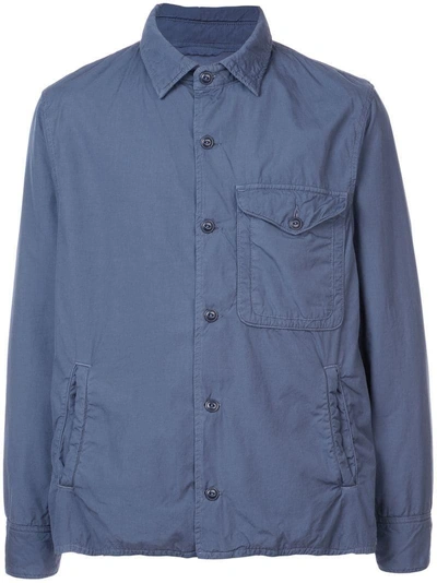 Shop Save Khaki United Boxy Shirt Jacket - Blue