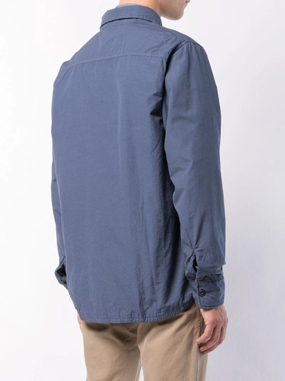 Shop Save Khaki United Boxy Shirt Jacket - Blue