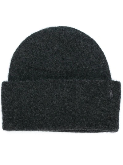 POLO RALPH LAUREN KNITTED BEANIE - 灰色