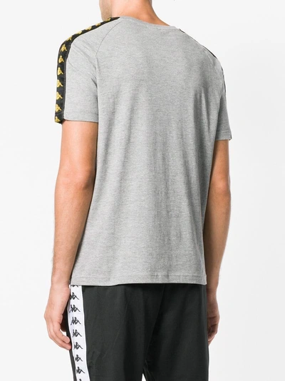 Shop Kappa Logo Stripe T-shirt - Grey
