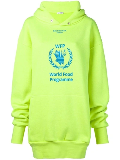 Shop Balenciaga World Food Programme Hoodie - Yellow