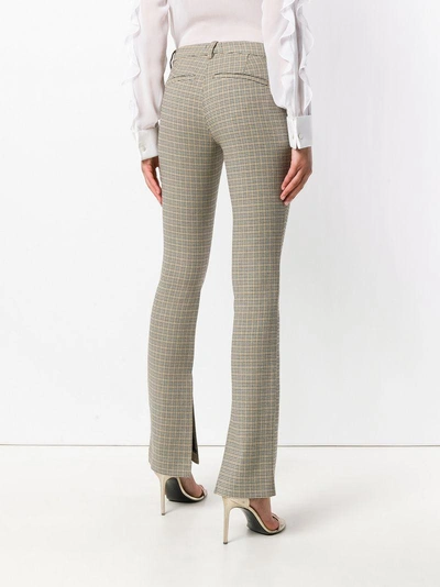 Shop A.l.c . Checked Slit Detail Trousers - Neutrals