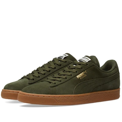 Puma suede green gum sole discount