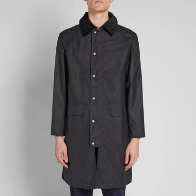 Barbour New Burghley Wax Jacket - White Label In Blue | ModeSens
