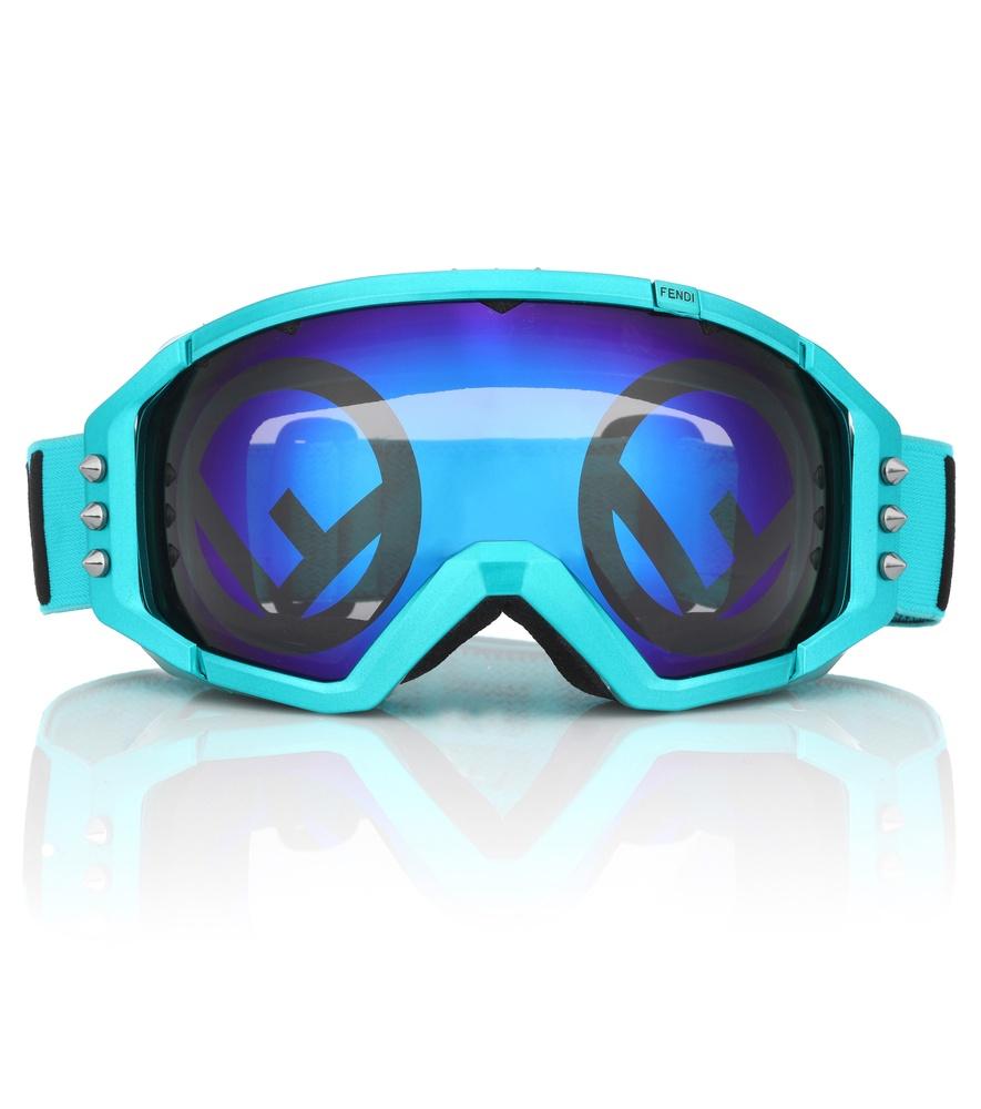 Fendi Mirrored Ski Goggles In Blue Multi | ModeSens