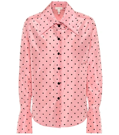 Shop Marc Jacobs Polka-dot Silk Shirt In Pink