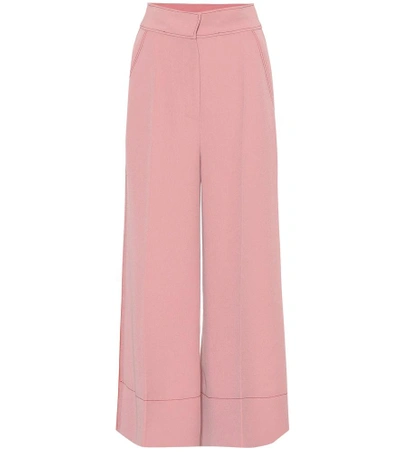 Shop Roksanda Hasani Cady Wide-leg Pants In Pink