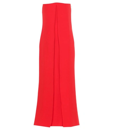 Shop Valentino Silk Crêpe Jumpsuit In Red