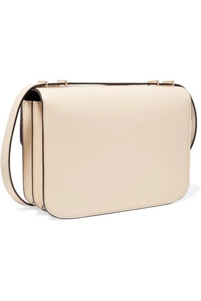 Shop Victoria Beckham Eva Leather Shoulder Bag In Cream