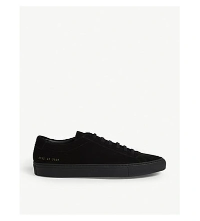 Shop Common Projects Achilles Low-top Suede Trainers In Black Black Suede