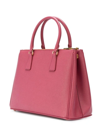 Shop Prada Galleria Tote Bag - Pink In Pink & Purple