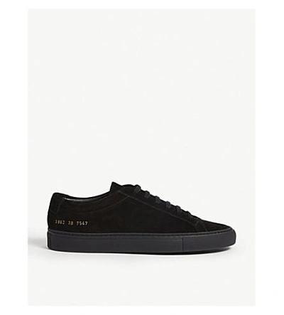 Shop Common Projects Achilles Suede Low-top Trainers In Black Suede