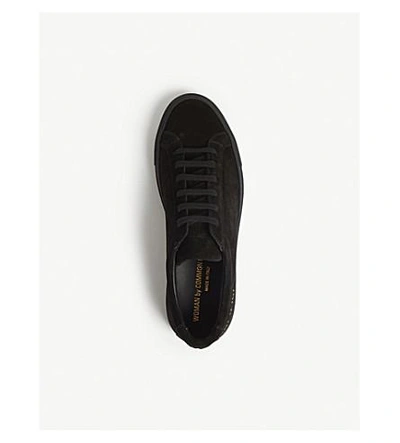 Shop Common Projects Achilles Suede Low-top Trainers In Black Suede