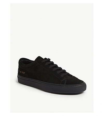 Shop Common Projects Achilles Suede Low-top Trainers In Black Suede