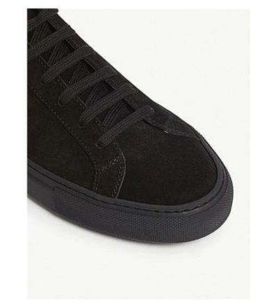 Shop Common Projects Achilles Suede Low-top Trainers In Black Suede