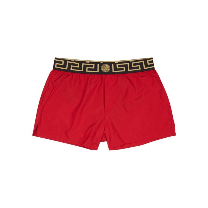 versace red swim shorts