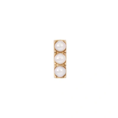 Shop Otiumberg Pearl-embellished 9kt Gold Stud Earring