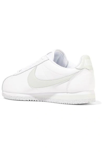 Shop Nike Classic Cortez Leather Sneakers In White