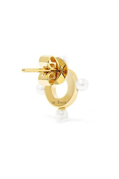 Shop Anissa Kermiche Quatuor 14-karat Gold, Diamond And Pearl Earring