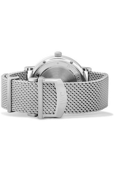 Shop Iwc Schaffhausen Portofino Automatic 40 Stainless Steel Watch In Silver