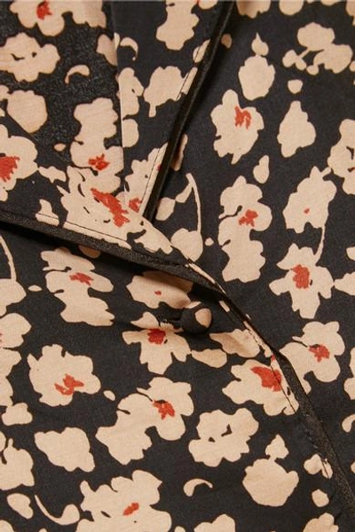 Shop Love Stories Bluemoon & Edie Floral-print Satin Pajama Set In Black