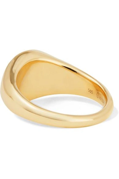 Shop Anissa Kermiche 14-karat Gold, Onyx And Diamond Ring