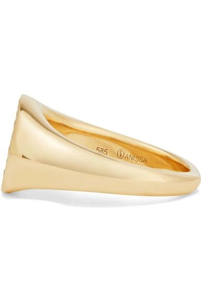 Shop Anissa Kermiche 14-karat Gold, Onyx And Diamond Ring