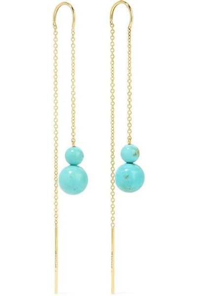 Shop Ippolita Nova 18-karat Gold Turquoise Earrings