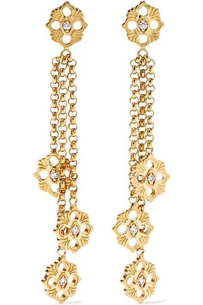 Shop Buccellati Opera 18-karat Gold Diamond Earrings