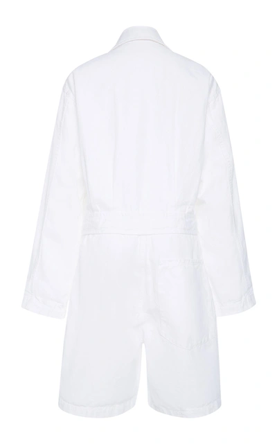 Shop Nili Lotan Ariana Cotton Jumpsuit In White