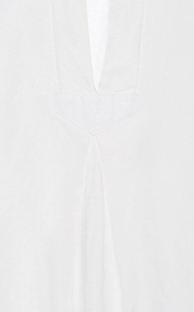 Shop Nili Lotan Emma Linen Shirt In White