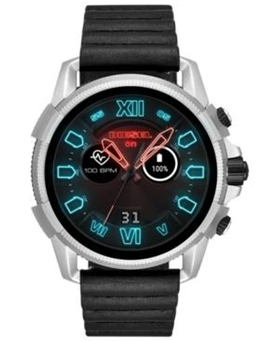 Shop Diesel Men's Full Guard 2.5 Black Silicone Strap Touchscreen Smart Watch 48mm, Powered By Wear Os By Google