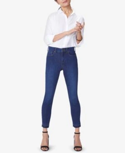 Shop Nydj Petite Ami Released-hem Skinny Jeans In Cooper
