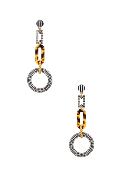 Shop Elizabeth Cole Linden Earrings In Metallic Gold. In Multi