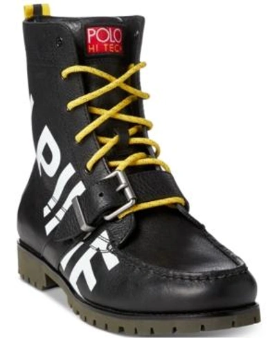 Shop Polo Ralph Lauren Men's Ranger Alpine Leather Boots Men's Shoes In Black