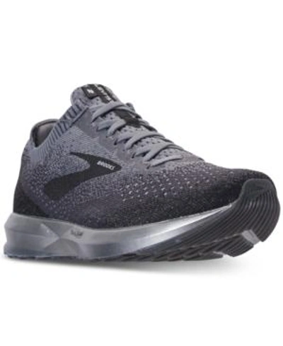 Shop Brooks Men's Levitate 2 Running Sneakers From Finish Line In Black/grey/ebony