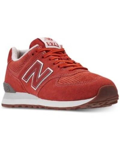 Shop New Balance Men's 574 Casual Sneakers From Finish Line In Vintage Russet