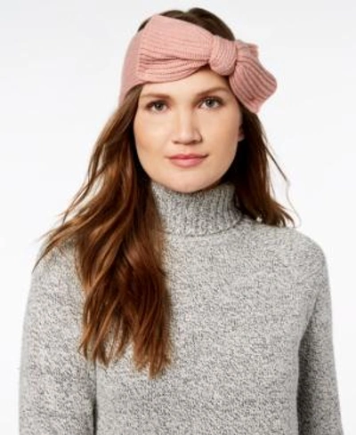 Shop Kate Spade New York Solid Bow Knit Headband In Cream