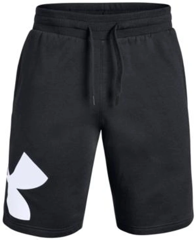 Shop Under Armour Men's Rival Fleece Logo 10" Shorts In Black