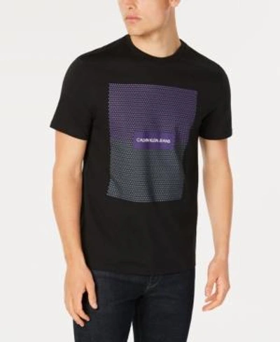 Shop Calvin Klein Jeans Est.1978 Men's Colorblocked Graphic T-shirt In Black