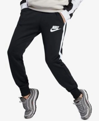 Nike Side-stripe Drawstring Jogger Sweatpants In Black/ White | ModeSens