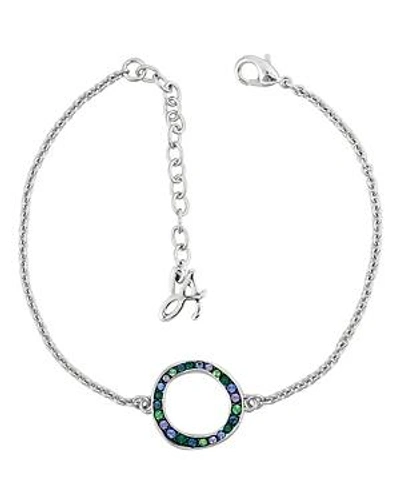 Shop Adore Pave Crystal Circle Station Bracelet In Blue