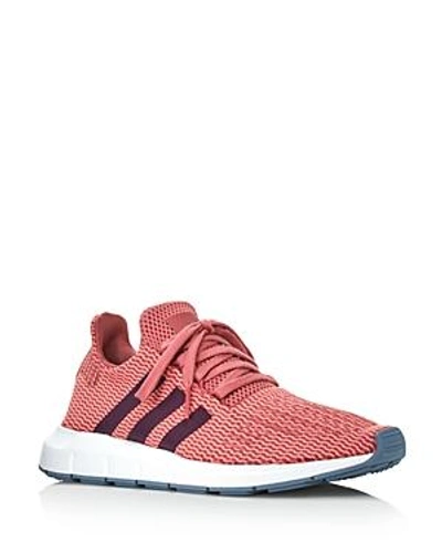 Shop Adidas Originals Women's Swift Run Lace Up Sneakers In Trace Maroon/red Night/white
