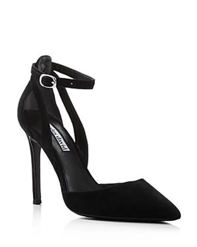 Shop Charles David Women's Cordelia Pointed Toe Suede High-heel Pumps In Black